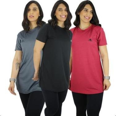 Imagem de Kit 3 Vestido Blusão Camisão Feminino Academia premium-Feminino