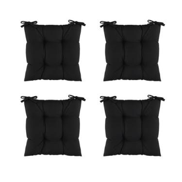 Imagem de Kit 4 Assentos Futton 40x40cm C/Fitas Amarrar Diversar Cores Futon Par