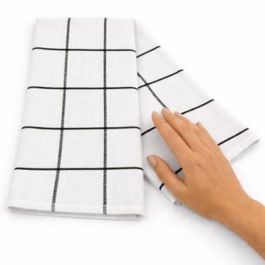 Imagem de Pano De Copa Atoalhado Prato Multiuso Cozinha Algodão Alta Absorção Se