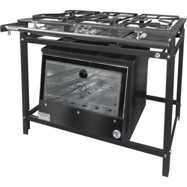 Imagem de Fogão Industrial Forno 3 2qs 1qd Reforçado 30x30 MR Fogoes