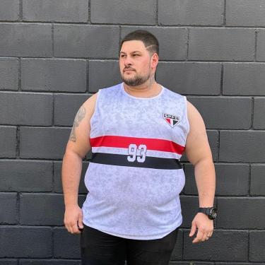 Imagem de Regata do SÃO PAULO Original Plus Size Oficial Licenciada Camisa DOMAIN 93 SPFC-Masculino