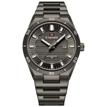 Imagem de relógio masculino quartzo à prova d´água em aço inoxidável 