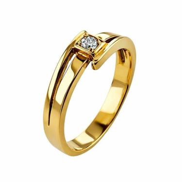 Imagem de Anel Solitário em Ouro 18K com Diamante de 0,10 ct - Justino Ribas, 16