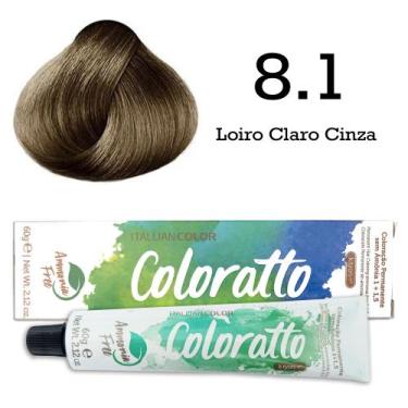 Imagem de Coloração Coloratto 8.1 Loiro Claro Cinza  Itallian Color - Itallian H