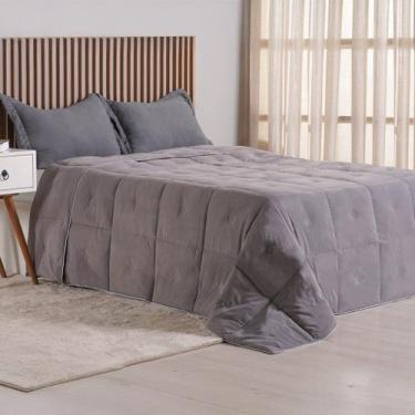 Imagem de Edredom Queen Toque de Plumas 260 Fios New 220x240cm Tessi Ardósia