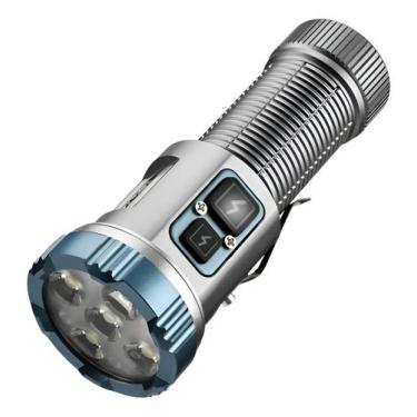 Imagem de Mini Lanterna Tática EDC LED V6 6 Cores Alta Intensidade Compacta Uso 