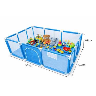 Imagem de Cercadinho Bebê 1,82x1,22m Chiqueirinho Infantil Extra Grande - Davinc