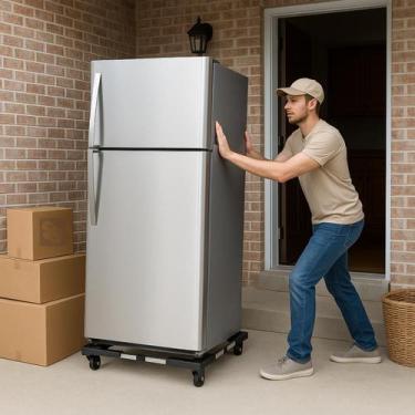 Imagem de Carrinho Suporte Com Rodinhas Multiuso Para Carregar Geladeira Fogão M