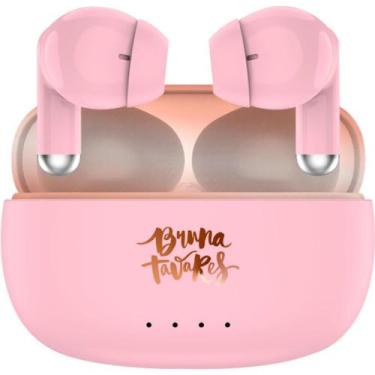 Imagem de Fone de Ouvido Bluetooth Bruna Tavares 5.3 USB-C Rose - Leonora