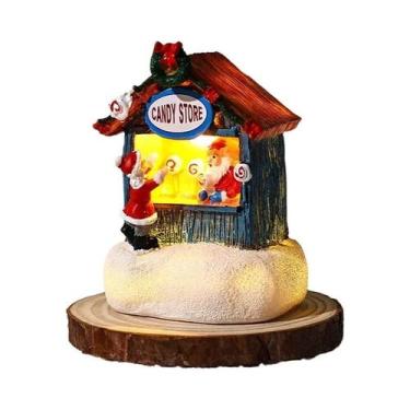 Imagem de Enfeites De Resina De Boneco De Neve De Natal Com Luz, Ornamento Music