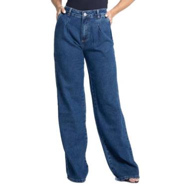 Imagem de Calça Jeans Sawary Wide Leg - 281762 38, Azul, 38