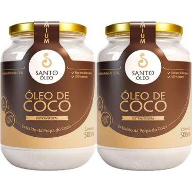 Imagem de Kit 2X Óleo de Coco Extra Virgem de Polpa - 500ml - Santo Óleo - Santo