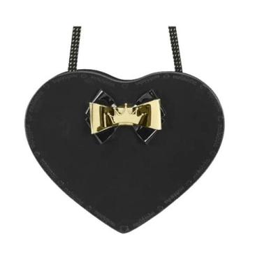 Imagem de Bolsa Infantil Menina Molekinha Coração Coroa, Preto
