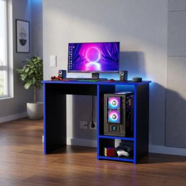 Imagem de Escrivaninha PC Gamer Mesa Computador Ideal Jogos Estudos e Escritório