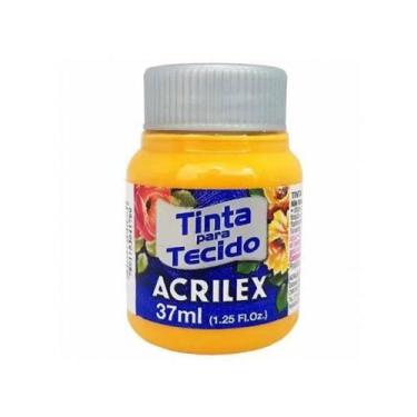 Imagem de Tinta de tecido 37ml Acrilex - Amarelo Gema 833 Tinta de tecido 37ml A