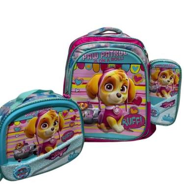 Imagem de Mochila Escolar infantil modelo 3D Ruff  kit com Lancheira térmica  e 