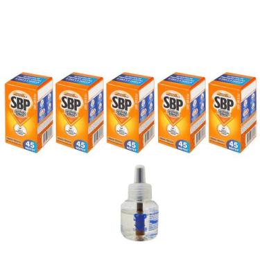 Imagem de Refil Inseticida SBP Elétrico Líquido 45 Noites KIT 5