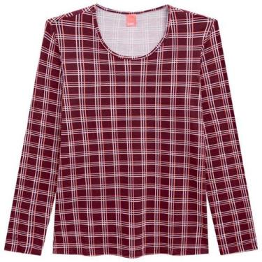Imagem de Blusa Feminina Manga Longa Malwee Wee Plus Size Ref. 65774, G2, Vinho