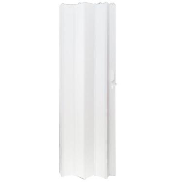 Imagem de Porta Sanfonada de Pvc 400138 com Abertura Dobrável 210x90cm para Áreas Internas Branca Fortlev