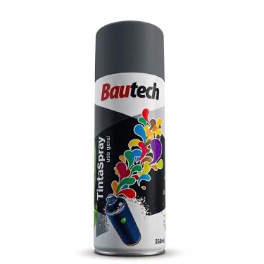 Imagem de Tinta Spray Aerossol 30500 Alto Brilho Cinza Escuro 350ml para Manutenção e Decoração Bautech