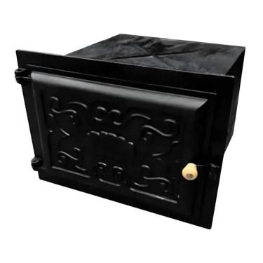 Imagem de Forno a Lenha Pequeno Frente de Ferro e Fundo de Chapa Rig Fundidos 0312RIG 48x35x30cm para Assados Diversos