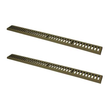 Imagem de Kit 2 Ralo Grelha Linear 3296X2GDA Captação de Aguas Pluviais Alumínio Fendi GDA Industria e Distribuidora de Fundidos