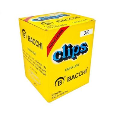 Imagem de Caixa Clips Bacchi 3/0 Galvanizado C/450 Unidades