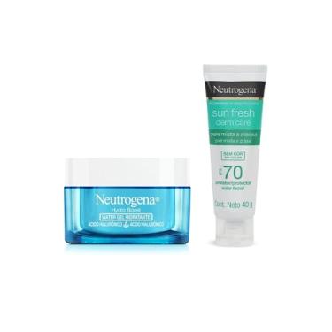 Imagem de Kit Neutrogena Hidratante Facial Hydro Boost Water Gel 50g + Sun Fresh Protetor Solar Facial FPS 70 40g