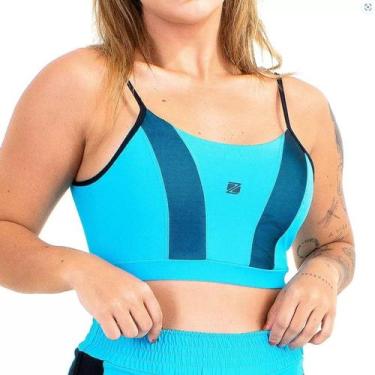 Imagem de Top Alça Zeiq Azul e Preto, G, Azul, Preto