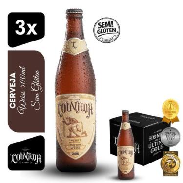 Imagem de Cerveja Weiss Cervejaria Louvada 500ml Kit 3 unidades Sem Glúten