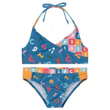 Imagem de Biquíni de Praia Lilica Ripilica Com Fecho Lettering Azul, Azul, 4