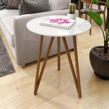 Imagem de Mesa Lateral Corinto 60 cm Branco - Sparta Móveis