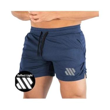 Imagem de Shorts Esportivos Masculinos De Secagem Rápida, Ajuste Slim, Com Listr