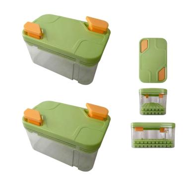Imagem de Forma de Gelo Recipiente Kit 2 Dispenser Tampa Pegador Destacador Festa Casa Reuniao Evento Bebida Gelada Freezer