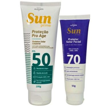 Imagem de Kit Protetor Solar My Health: Corporal FPS 50 (100g) e Facial com Ácid