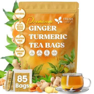Imagem de Chá FRESHDRINKUS Premium de Gengibre e Cúrcuma  85 Saquinhos