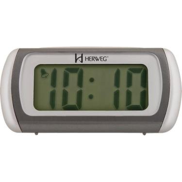 Imagem de Relógio despertador HERWEG 2916-071 cinza metálico