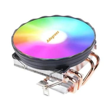 Imagem de Cooler De Ar Para CPU Intel AMD 3Pin/4Pin ARGB Com 4 Tubos De Calor Pa
