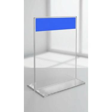 Imagem de Kit 20 Displays Acrílico T A6 Mesa Balcão Transparente - Congratulatio