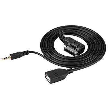 Imagem de Cabo USB AUX, cabo adaptador USB auxiliar para carro ou cabo adaptador AUX USB para Benz C63 E200l CLS E S ML Class