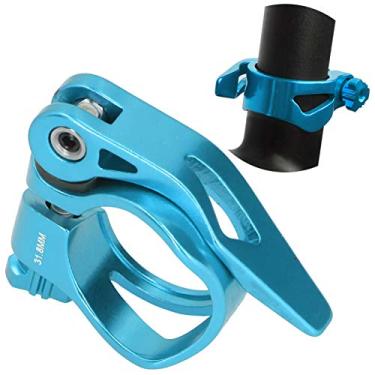 Imagem de Braçadeira de tubo de bicicleta, 31,8 MM clipe de espigão de selim, para espigão de selim tubo de mountain bike Braçadeiras de cano de bicicleta para andar de bicicleta(azul)