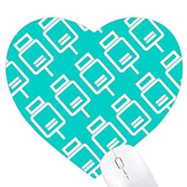 Imagem de Mousepad de coração com padrão de vedação de energia de carregamento Tapete de borracha para escritório