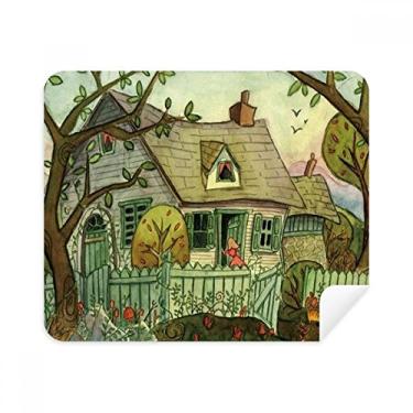 Imagem de Miaoji Pintura Aquarela Gato Downtown Girl Pano de limpeza Limpador de tela 2 peças Tecido de camurça