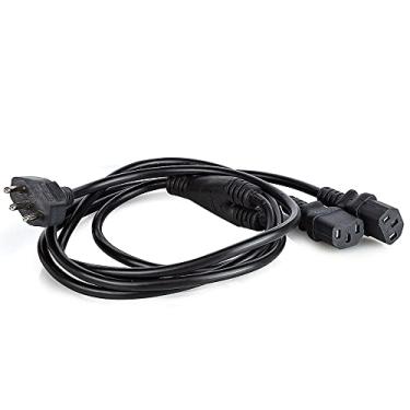 Imagem de Cirilo Cabos Cabo Y de Fora, Tripolar 10A - 1,5 Metro Preto Macho para Fmea Compatvel com Computadores, Impressoras, Monitores