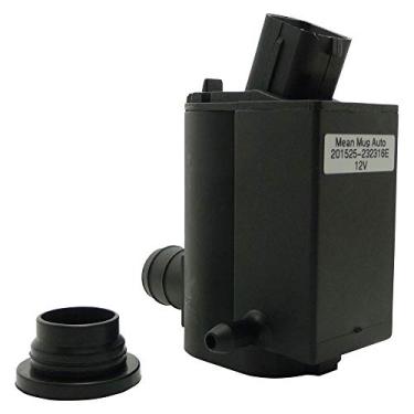 Imagem de 201525-232316E Bomba de lavadora de para-brisa com ilhós - Motor de arruela compatível com Hyundai, Kia - Substitui OEM #: 98510-1C100, 98510-26100, 98510-1W000, 98510-2K000