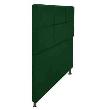 Imagem de Cabeceira Damares 90 Cm Solteiro Com Botonê Suede Verde