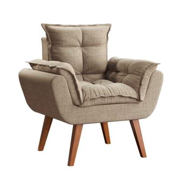 Imagem de Poltrona Lidi Linho Bege