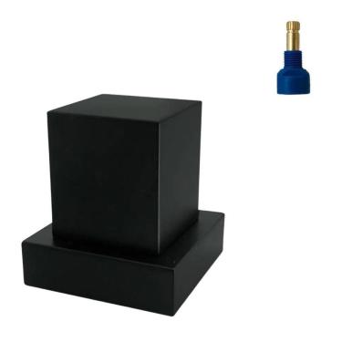 Imagem de Kit 3 Acabamento Para Registro Quadrado Preto + 3 Conversor