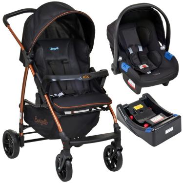 Imagem de Carrinho com Bebe Conforto Base Burigotto Ecco Preto Bronze