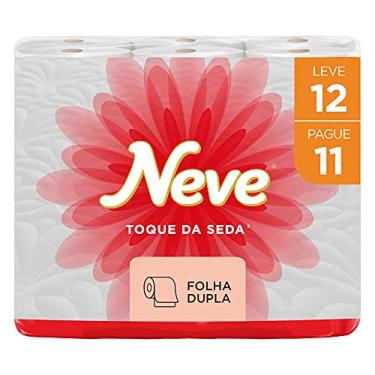 Imagem de Neve Papel Higiênico Toque de Seda Folha Dupla, 30m, Leve 12 Pague 11 Rolos